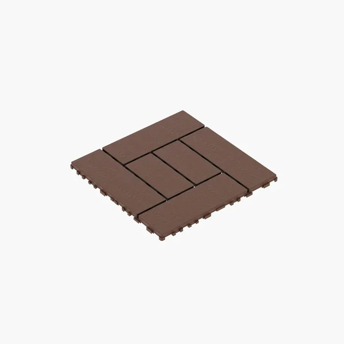 Zz Style 12″ Patio Deck Tiles, Diy Module Interlocking Decking Tiles Floor Tile,Easy And Quick Installation Court Tiles For Porch Poolside Balcony Backyard 44Pcs Red Brown Red Brown Polypropylene